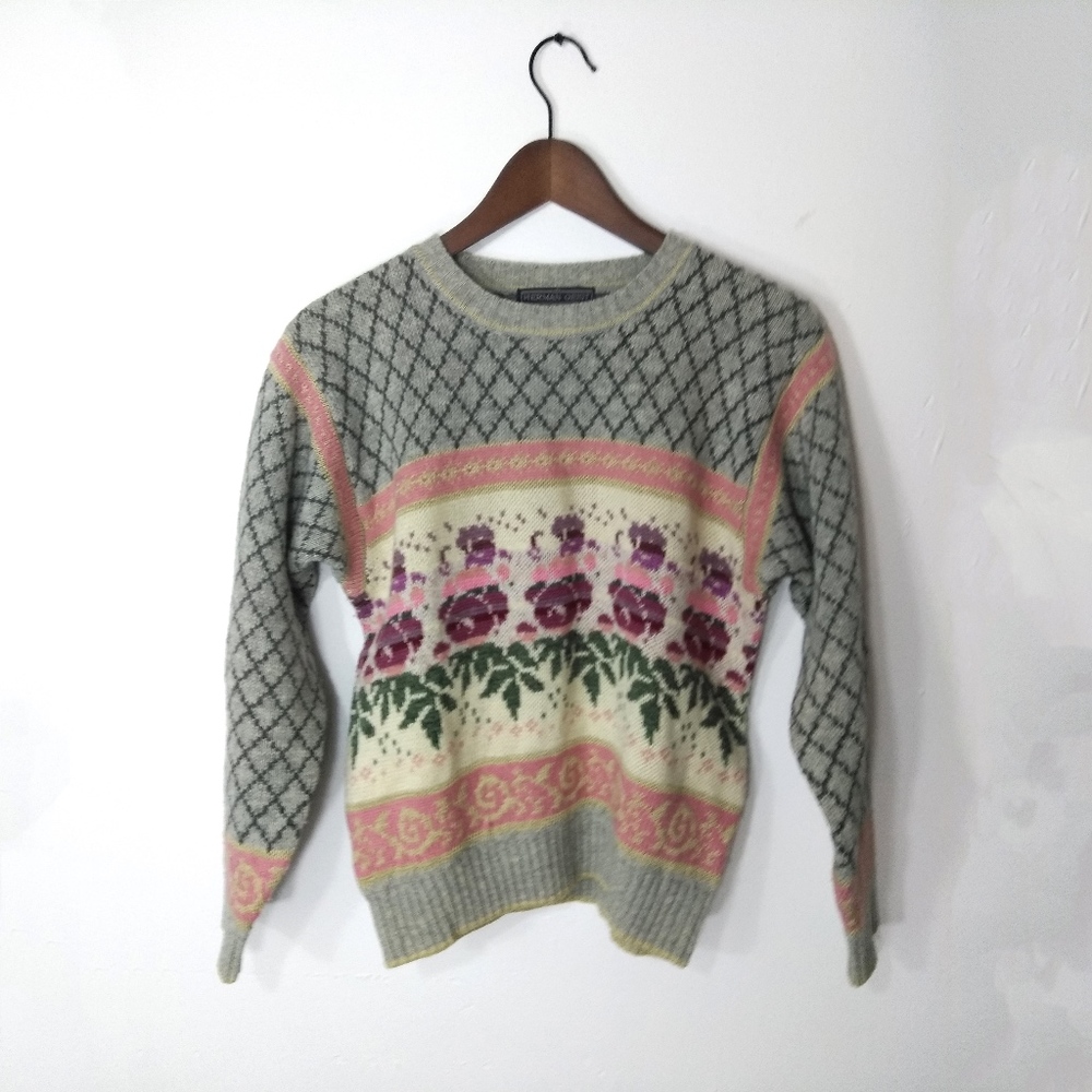 Herman Geist Wool Print Sweater